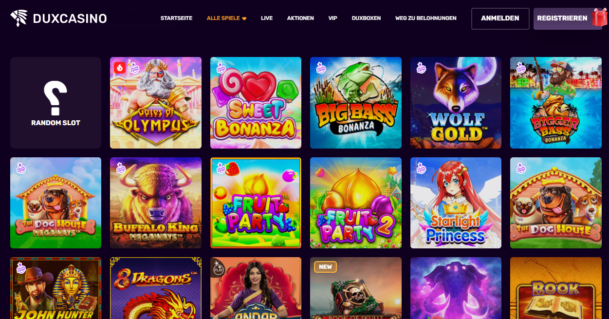 Dux Casino Επισκεφθείτε το Dux Casino Greece και ελέγξτε την ποιότητα των παιχνιδιών στο κινητό